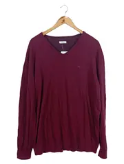 Vorschaubild 1 von Herren Langarmshirt Rot Gr. 56/3XL Baumwolle Logo Casual