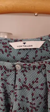 Vorschaubild 2 von Damen Bluse Langarm Gr. 40 Petrol Blumenmuster Viskose