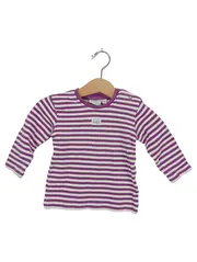 Vorschaubild 1 von Baby Langarmshirt gestreift Lila Gr. 74 Kinder Casual Baumwolle