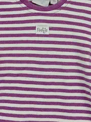 Vorschaubild 2 von Baby Langarmshirt gestreift Lila Gr. 74 Kinder Casual Baumwolle