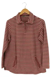 Vorschaubild 1 von Damen Pullover Gr. 40/L Rot Gestreift Casual Langarm