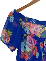 Vorschaubild 2 von Damen Bluse 38/M Blumenmuster Kurzarm Feminin