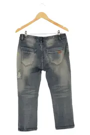 Vorschaubild 2 von Damen Destroyed Jeans Gr. S W28/36 Blau Casual Stretch