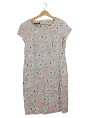 Vorschaubild 1 von TAIFUN Damen Freizeitkleid Gr. 38 M Rosa Blumenmuster Casual