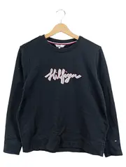 Vorschaubild 1 von Sweatshirt Schwarz Gr. 40 L Logo-Print Casual Damen