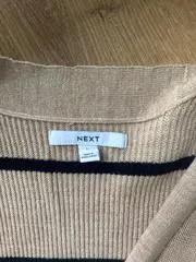 Vorschaubild 5 von Damen Strickjacke Beige Gestreift Gr. 40/L Casual Langarm