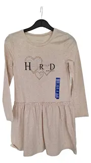 Vorschaubild 1 von Mädchen Freizeitkleid Gr. 8T/128 Beige Casual Langarm