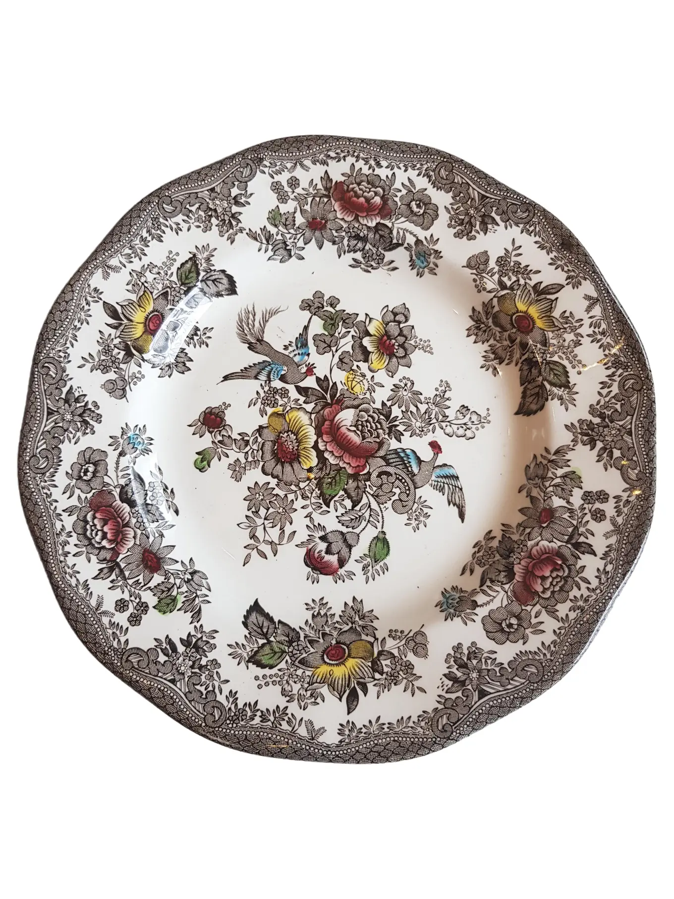 ENOCH WEDGWOOD Essteller Vintage Porzellan Oriental Pheasants Mehrfarbig