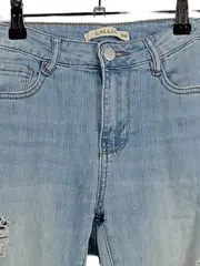 Vorschaubild 4 von Damen Destroyed Jeans Gr. 36 Blau Casual Distressed Denim Hose