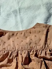 Vorschaubild 4 von Damen Bluse Gr. M Rosa Punkte Langarm Knopfleiste Rüschen