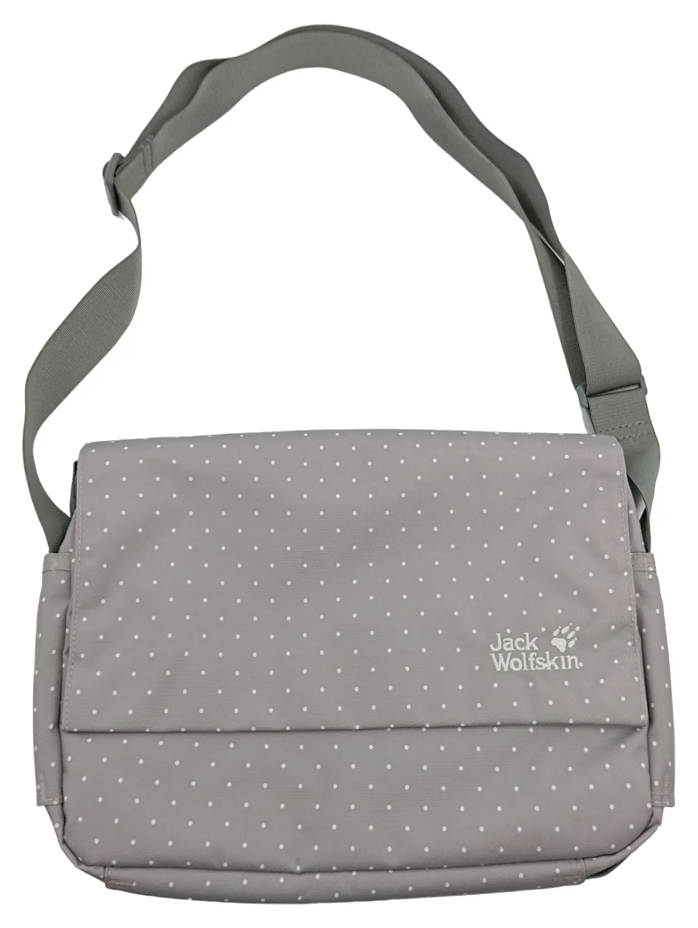 JACK WOLFSKIN Umhängetasche Grau Punkte Damen Schultertasche