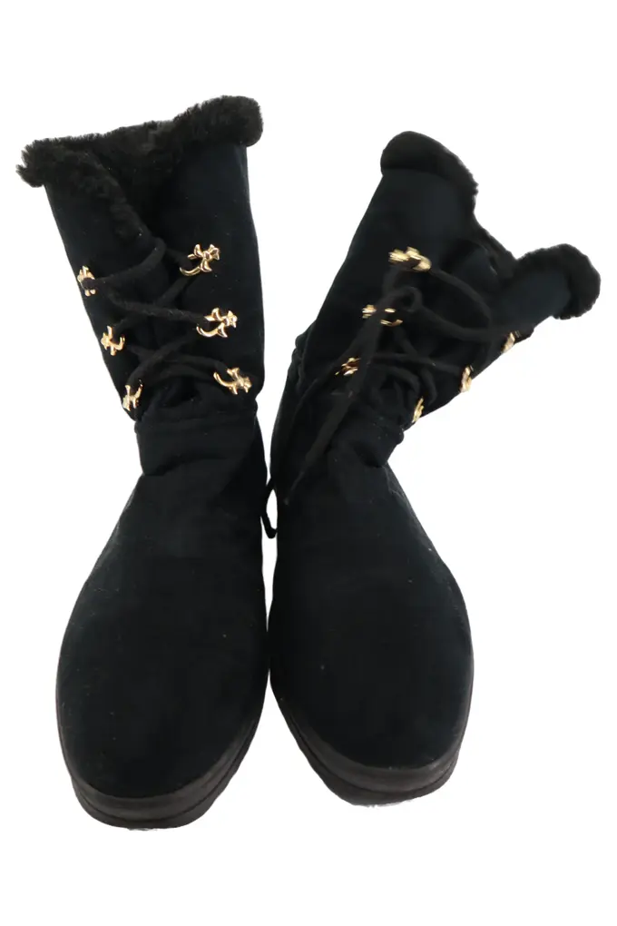 ROHDE Damen Stiefelette Wildleder Schnürung Nieten Schwarz 39