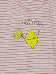 Vorschaubild 2 von Kinder T-Shirt gestreift mit Zitronen-Print Gr. 152 Charmant