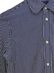 Vorschaubild 3 von Bluse Damen Hemd Gestreift Blau Gr. 34 XS Logo Baumwolle