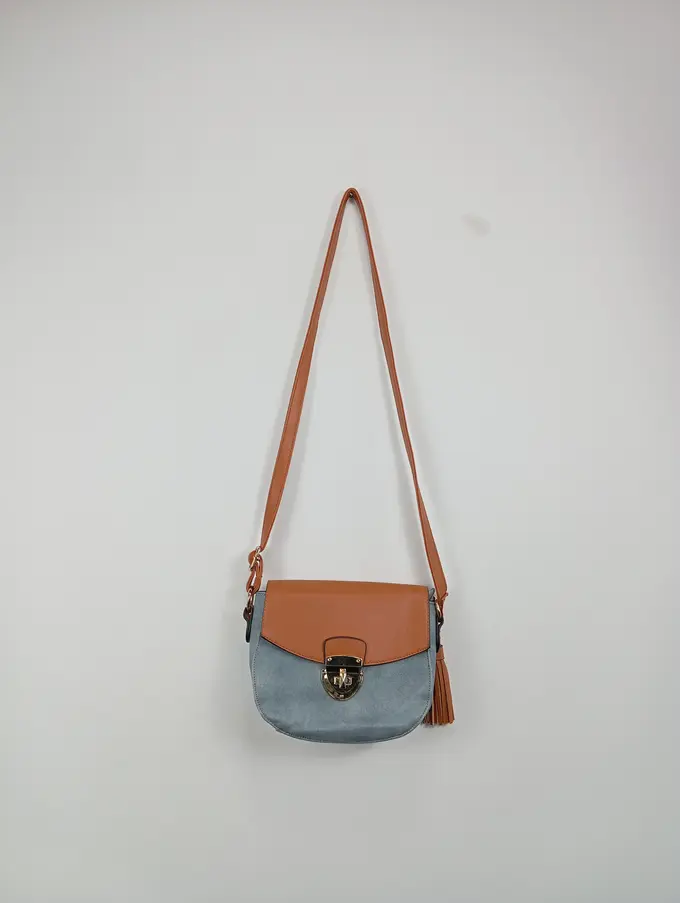 J*JAYZ Umhängetasche Damen Casual Mehrfarbig Grau Braun Schultertasche