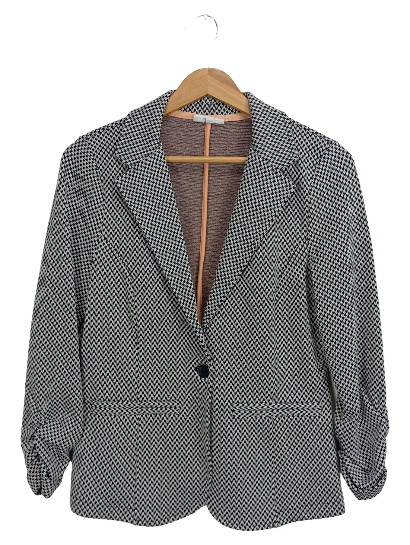 STREET ONE Damen Blazer Gr. 36/S Mehrfarbig Kariert 3/4-Arm Casual