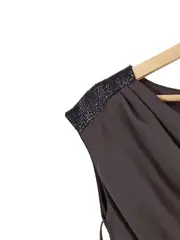 Vorschaubild 4 von Damen Festliches Kleid Gr. 34/XS Braun Elegant Pailletten