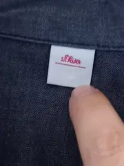 Vorschaubild 5 von Damen Hemdbluse Gr. 42/XL Schwarz gepunktet