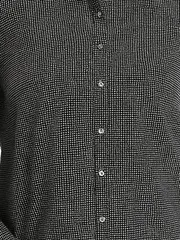 Vorschaubild 2 von Damen Hemdbluse Gr. 42/XL Schwarz gepunktet