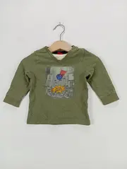 Vorschaubild 2 von Kinder Langarmshirt Gr. 68 Grün Casual Dino-Print