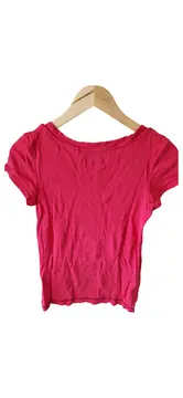 Vorschaubild 2 von EDC Damen T-Shirt Rosa Gr. M Kurzarm Baumwolle Grafik Print Casual