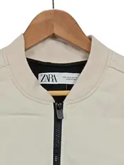 Vorschaubild 3 von Herren Steppweste Gr. M Beige Wattiert Reißverschluss Casual