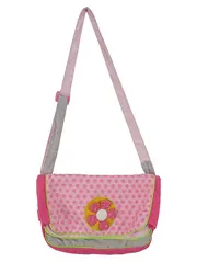 Vorschaubild 1 von Kinder Umhängetasche Rosa Blumenmuster Farbenfroh 27x32cm