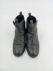 Vorschaubild 3 von Damen Stiefelette Gr. 38 Schwarz Leder Chelsea Boots Klassisch Minimalistisch