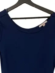 Vorschaubild 5 von Damen Blusenkleid Blau L Strukturmuster Midikleid Casual 40