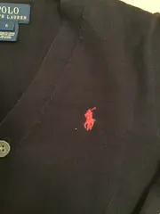 Vorschaubild 3 von Kinder Strickjacke Gr. 116 (6) Blau Klassisch