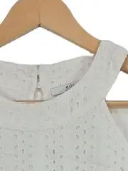 Vorschaubild 3 von Top Lochstickerei Damen Gr. M Weiß Ärmellos