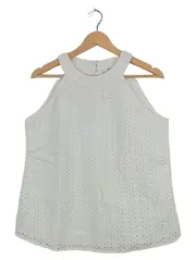 Vorschaubild 1 von Top Lochstickerei Damen Gr. M Weiß Ärmellos