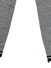Vorschaubild 2 von Damen Cargohose Kariert Schwarz Gr. 38 Spitze Elasthan