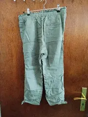 Vorschaubild 3 von Damen Stoffhose Sommerhose Lyocell Oliv Gr. 38 M