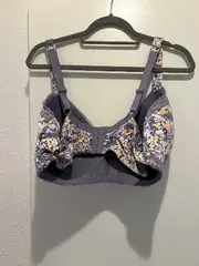 Vorschaubild 3 von BH Blumenmuster Grau Spitze Damen Gr. 115C NEU