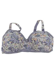 Vorschaubild 1 von BH Blumenmuster Grau Spitze Damen Gr. 115C NEU