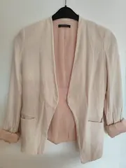 Vorschaubild 3 von Damen Blazer Gr. 36 Beige Casual Viskose Jacke