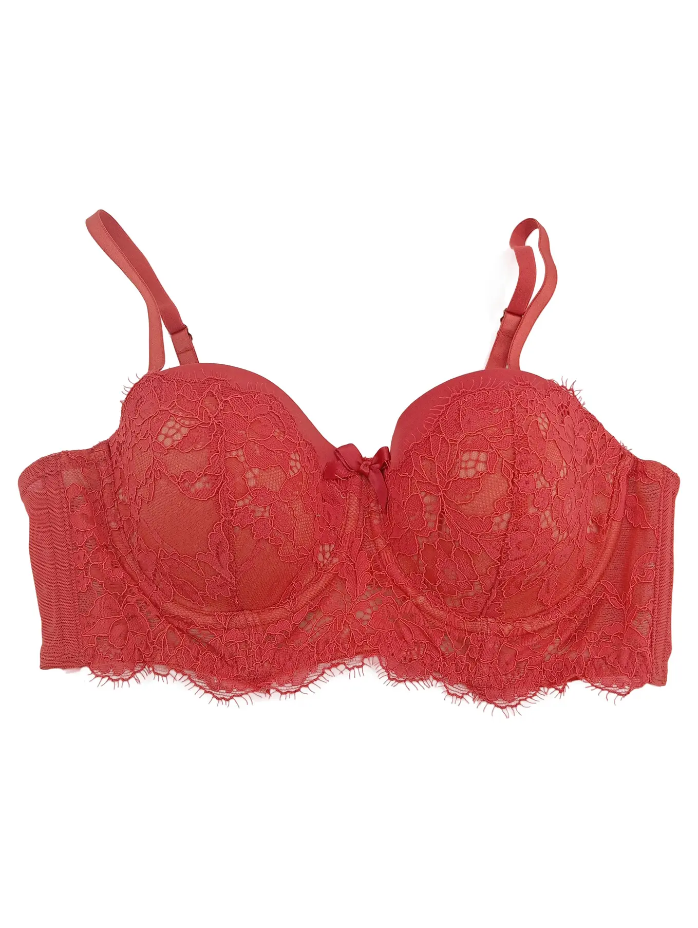 HUNKEMÖLLER BH Damen 75B Rot Spitze Push-up