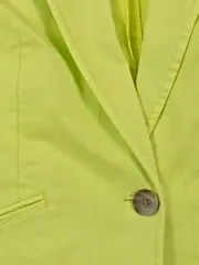 Vorschaubild 3 von Blazer Damen Gelb Uni Baumwolle Gr. 42/XL Modern Casual