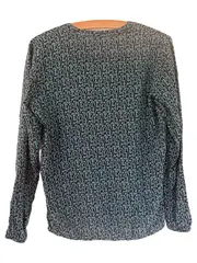 Vorschaubild 2 von EDC Damen Bluse Gr. 38/M Mehrfarbig V-Ausschnitt Langarm Viskose