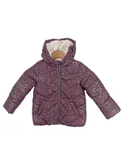 Vorschaubild 1 von Kinder Steppjacke Mädchen Gr. 104 Lila Punkte Kapuze
