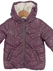 Vorschaubild 5 von Kinder Steppjacke Mädchen Gr. 104 Lila Punkte Kapuze