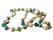 Vorschaubild 2 von Damen Halskette Elegant Mehrfarbig Perlen Glas Metall