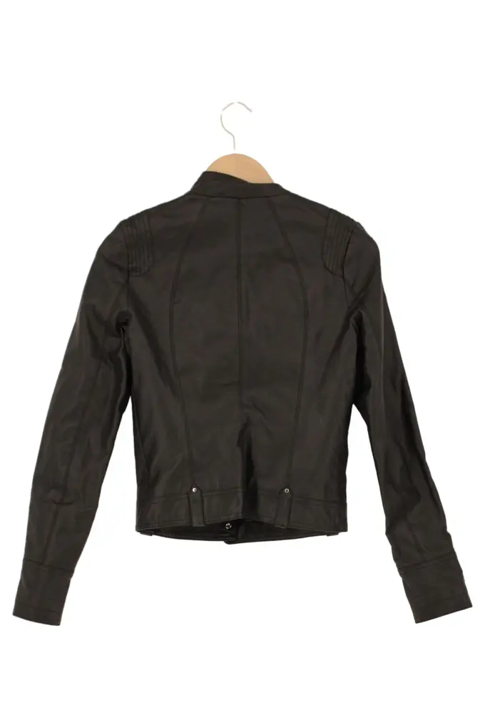 Schwarze Lederjacke Damen Mexx Lederjacke VERO MODA