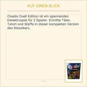 Vorschaubild 3 von Cluedo Duell Edition Brettspiel Detektivspiel für 2 Spieler