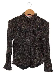 Vorschaubild 1 von Bluse Kinder Mädchen 164 Schwarz Blumenmuster Feminin Langarm
