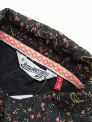 Vorschaubild 3 von Bluse Kinder Mädchen 164 Schwarz Blumenmuster Feminin Langarm