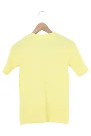 Vorschaubild 2 von Damen Pullover Rippstrick Kurzarm Gelb Gr. 36;S Klassisch