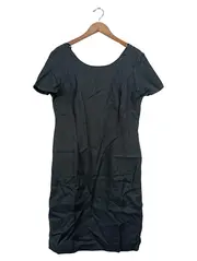 Vorschaubild 1 von Damen Freizeitkleid Gr. 42 Grau Leinen Basic