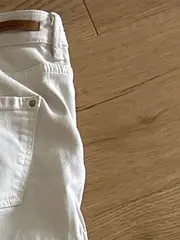 Vorschaubild 3 von Damen Stoffhose Beige Gr. 38 Slim Fit Baumwolle